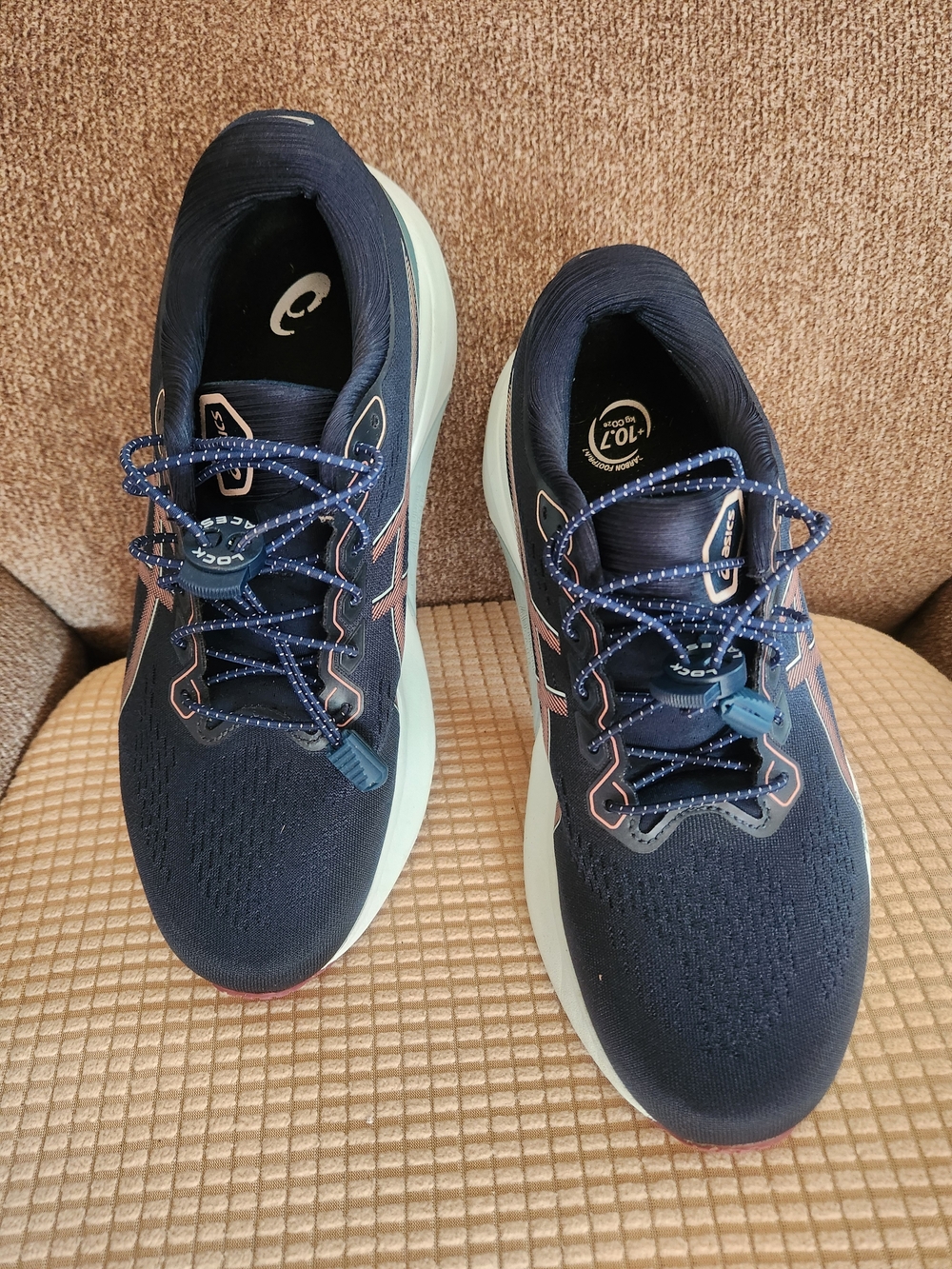 Ascis WOMENS 9.5 Navy Athletic Running Shoes - Lightweight Comfort